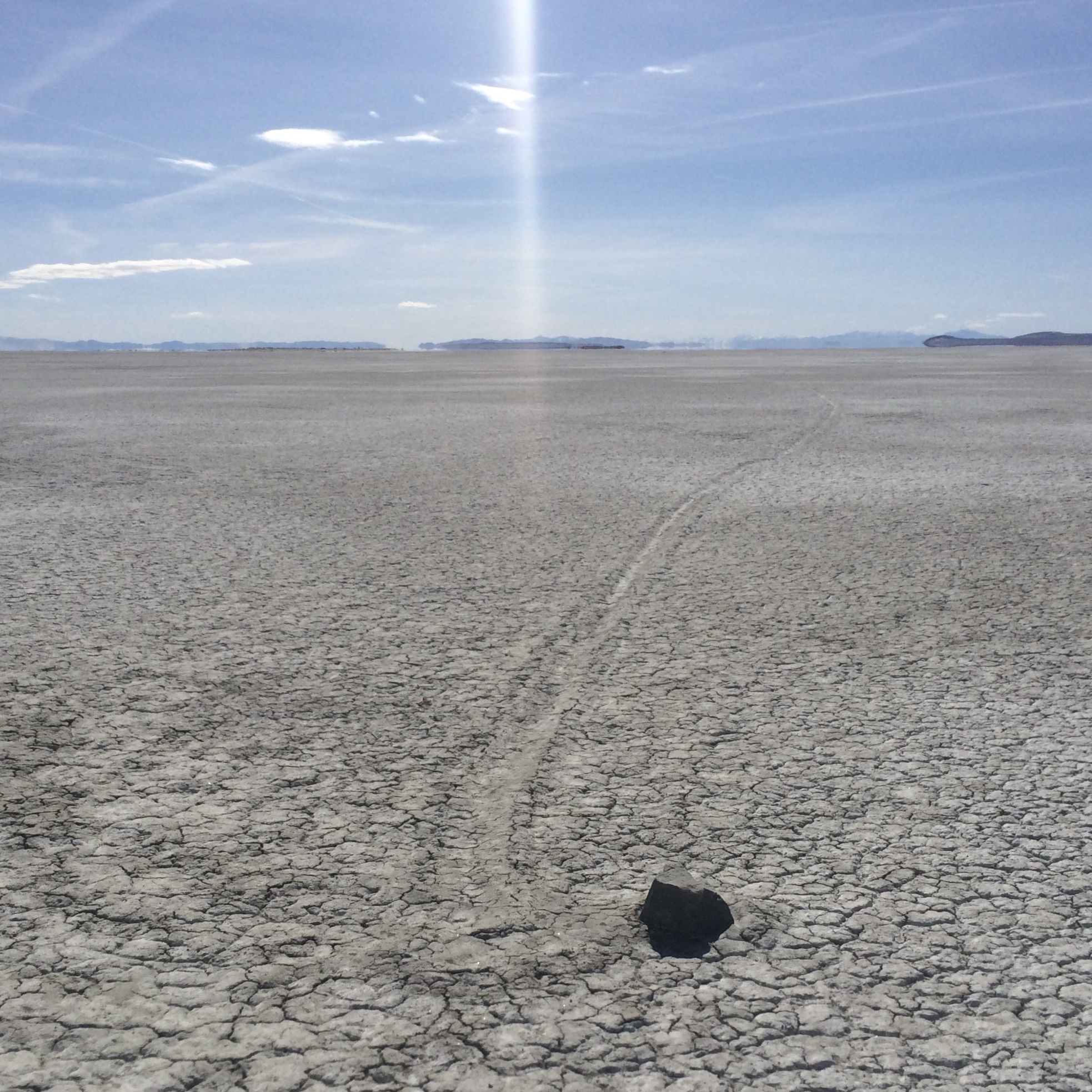 A stone sailing across the Carson Sink, Nevada